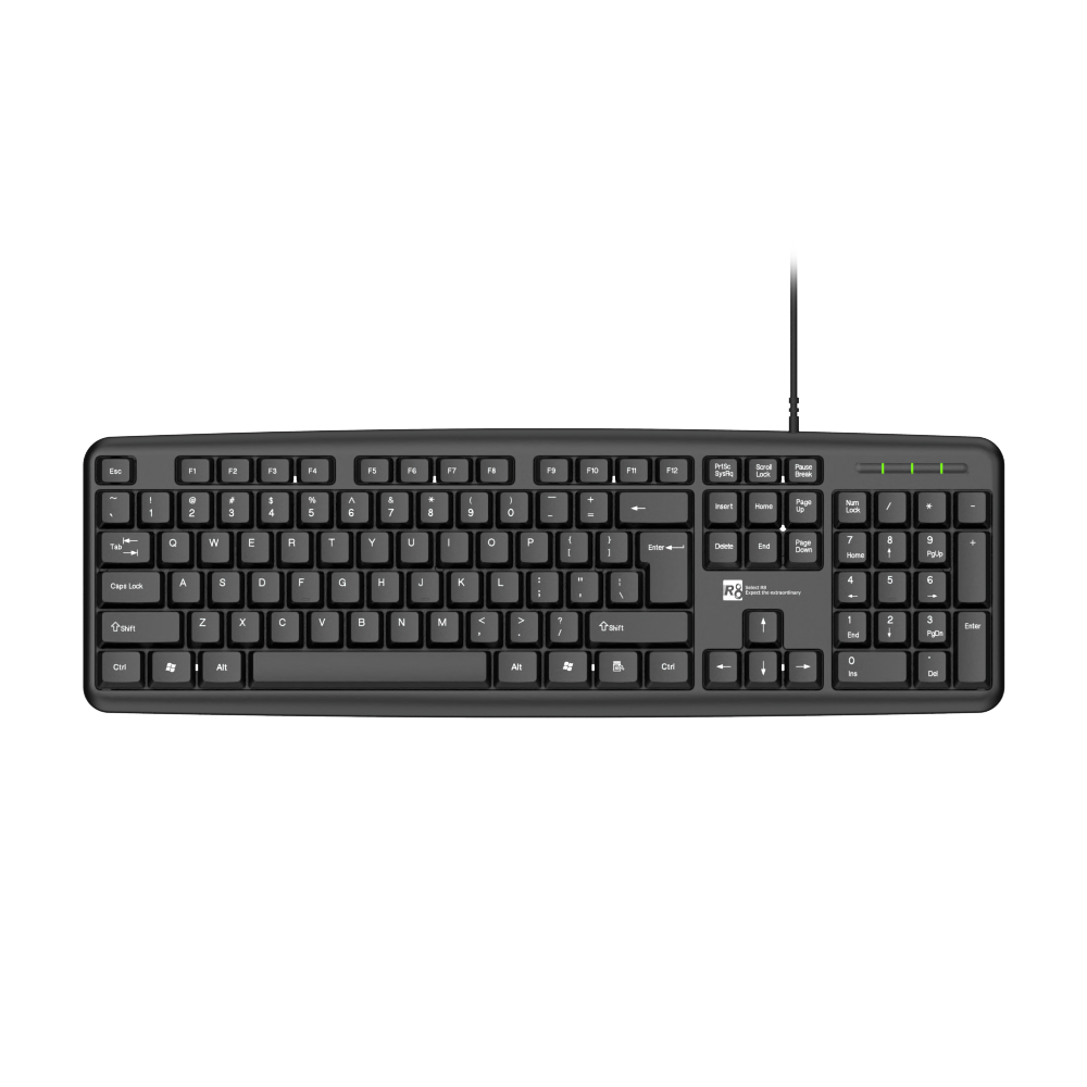 R8 1801 Office Waterproof Wired Keyboard